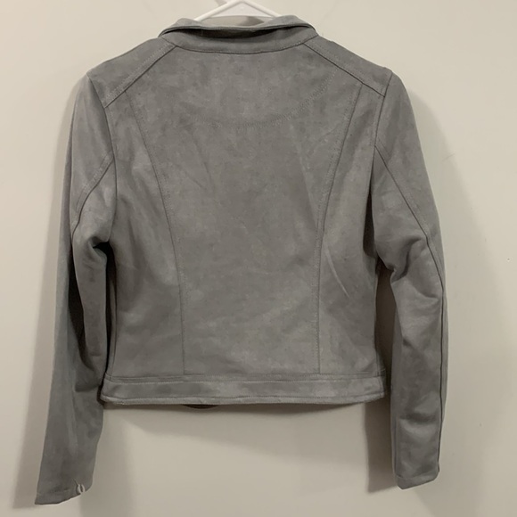 LA Coalition Faux Suede jacket New with Tags, light lavender/gray. Gorgeous! - Picture 2 of 7